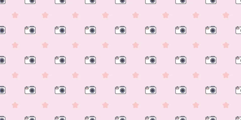 Camera seamless repeat pattern vector background イラスト素材