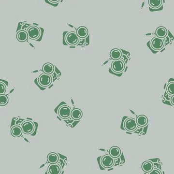 Camera search magnifying glass glyph vector seamless pattern Stock Illustration