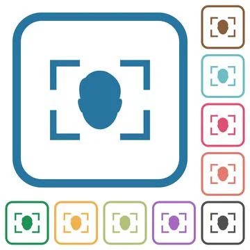 Camera selfie mode simple icons Illustrazione stock