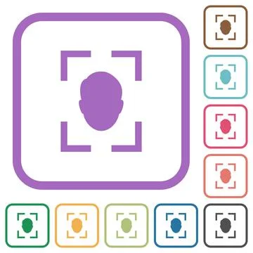 Camera selfie mode simple icons Illustrazione stock