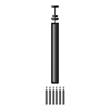 Camera selfie stick cartoon vector graphic Stock Illustration