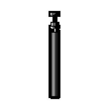 Camera selfie stick pixel art vector illustration Stock Illustration