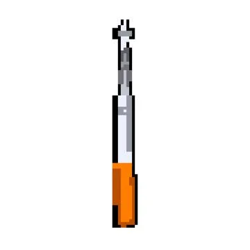 Camera selfie stick pixel art vector illustration Stock Illustration