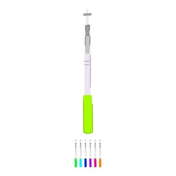 Camera selfie stick vector cartoon graphic Stock Illustration