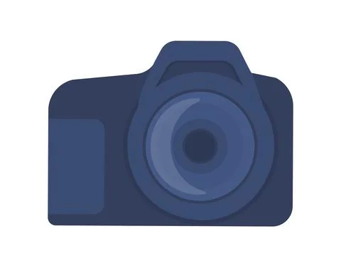 Camera semi flat color vector object Stockillustratie
