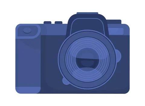 Camera semi flat color vector object Stockillustratie