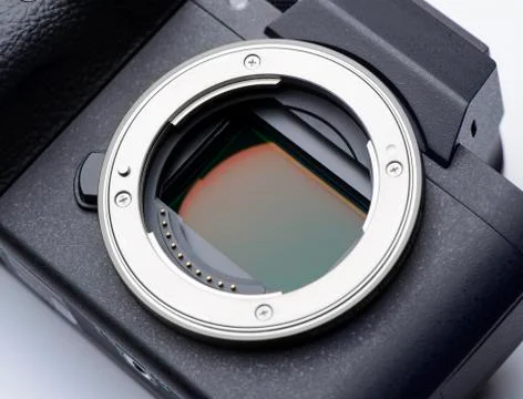 Camera sensor CCD or Cmos closeup Stock Photos