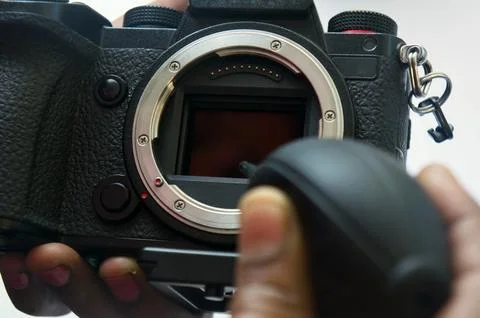 Camera Sensor Cleaning Stock Photos