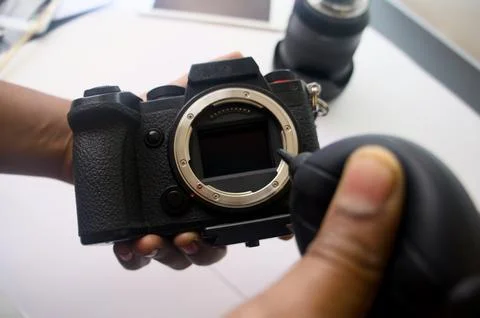 Camera Sensor Cleaning Stock Photos