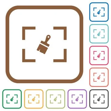 Camera sensor cleaning simple icons Illustrazione stock