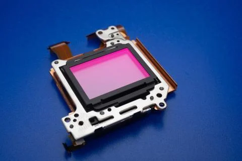 Camera sensor.  cmos ccd full frame camera sensor Stock Photos