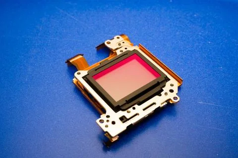 Camera sensor.  cmos ccd full frame camera sensor Stock Photos