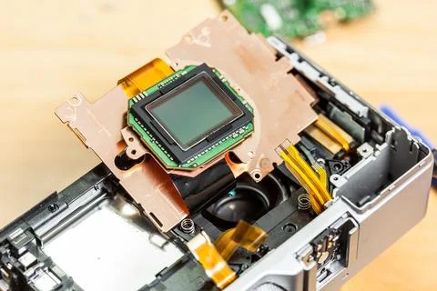 Camera sensor matrix close up Stock Photos