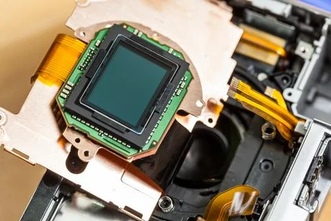 Camera sensor matrix close up Stock Photos