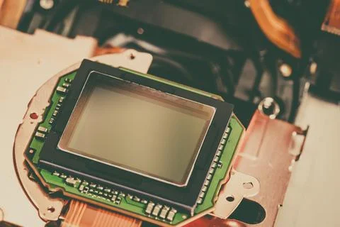 Camera sensor matrix close up Stock Photos