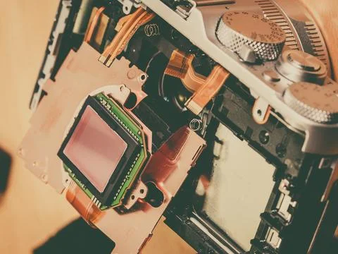 Camera sensor matrix close up Stock Photos