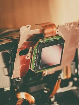 Camera sensor matrix close up Stock Photos