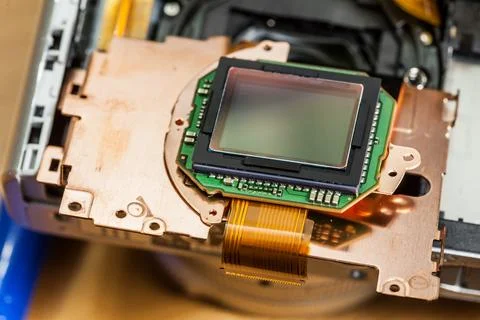 Camera sensor matrix close up Stock Photos