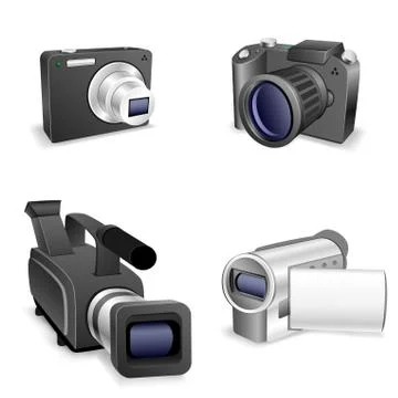 Camera set Stock Illustration