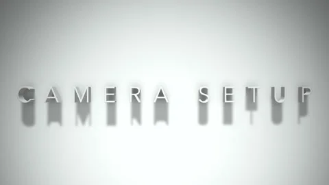 Camera setup 3D title animation with shadows on a white background Stock Footage 297905568