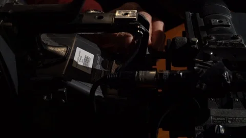 Camera setup before shooting Stockbeeldmateriaal 114509481