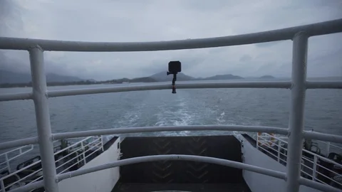 Camera on the ship timelapse actioncam cruise, sea, happy, ocean, cctv, security Stock Footage 87483583