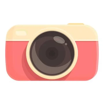 Camera shoot icon cartoon vector. Film lens Stock Illustration
