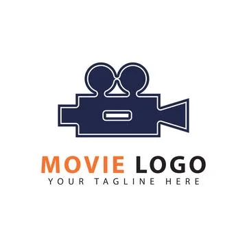 Camera shooting logo design Stock Illustration