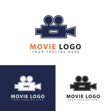 Camera shooting logo design template Stock Illustration