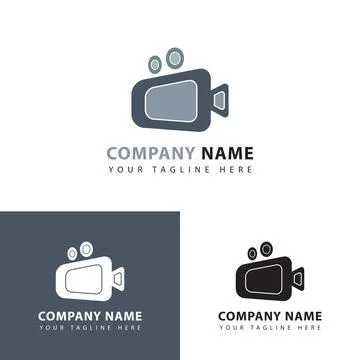 Camera shooting logo Stock Illustration