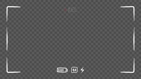 Camera Shooting Recording Screen Framing Border, Alpha Channel Vidéo 253885836
