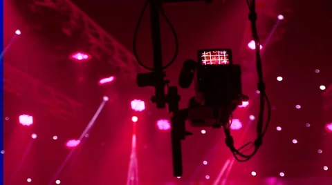 Camera shoots concert crane Stock Footage 47796648