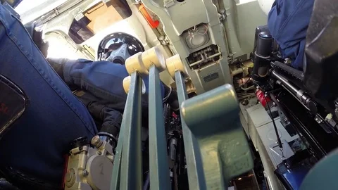 The camera shoots the pilot from below Stock Footage 74019855