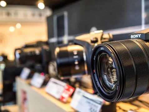 Camera shop Display Foto stock