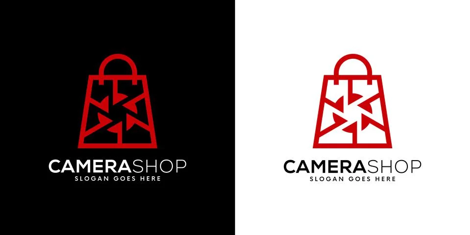 Camera shop logo vector design Stock Illustration