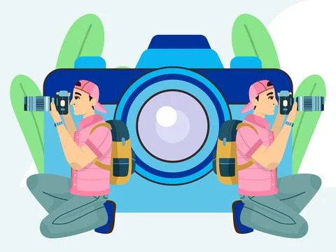 Camera Shot Concept Illustration Stock Illustration