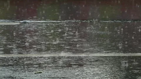 Camera shot during light rain on the highway Video stock 296548803