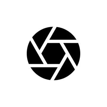 Camera Shutter Apertures, Diaphragm Solid Flat Vector Icon Isolated on Whit.. Stock Illustration
