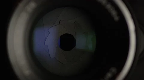Camera Shutter Closing Stock Footage
