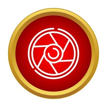 Camera shutter diaphragm lens aperture optics icon Stock Illustration