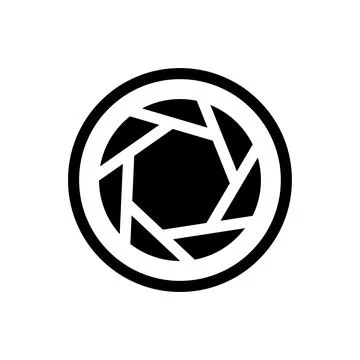 Camera shutter Icon. Glyph Style Camera shutter Fill Icon Vector Illustration Stock Illustration