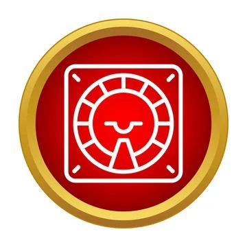 Camera shutter icon red gold circle design Stock Illustration