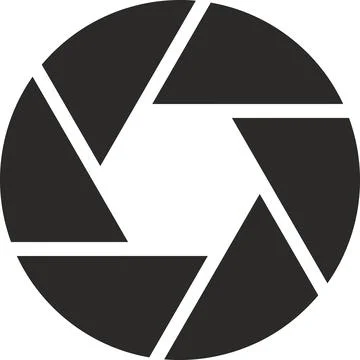 Camera shutter icons | camera aperture | camera F icon Stock Illustration