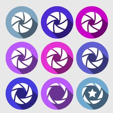 Camera shutter illustration camera shutter vector illustration in flat sty... Stock Photos