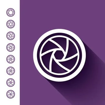 Camera shutter illustration camera shutter vector illustration in flat sty... Stock Photos