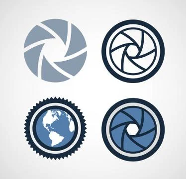 Camera shutter illustration Stock Illustration