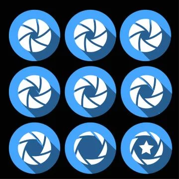 Camera shutter illustration Stock Illustration