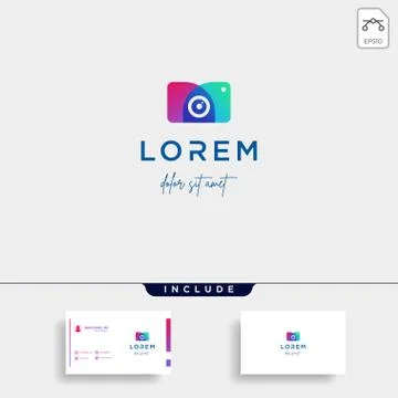 Camera Shutter logo Design Vector Sign Illustration Stock Illustration