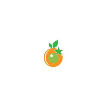 Camera shutter  logo orange Stock Illustration