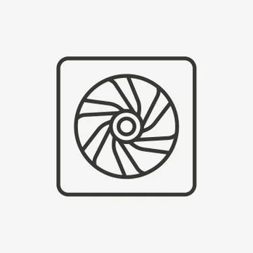 Camera shutter outline icon Stock Illustration